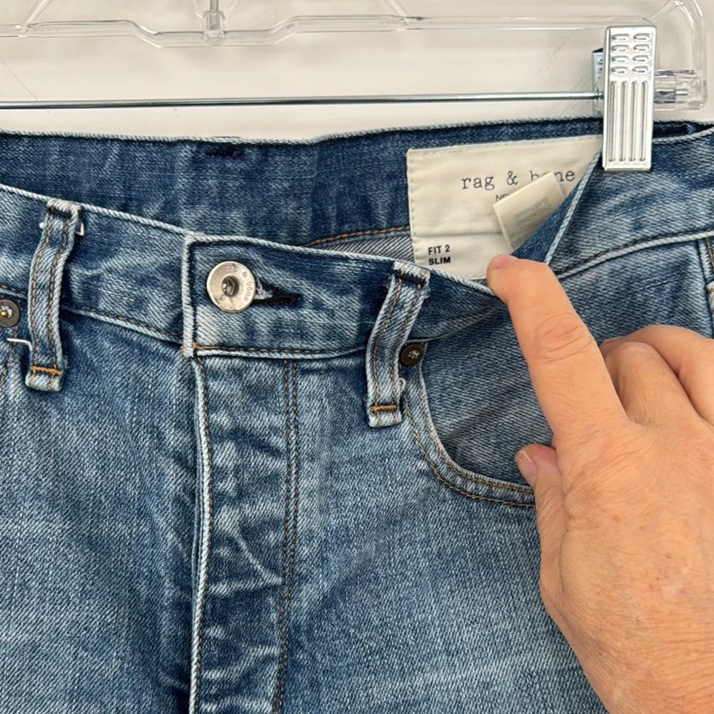 MEN Rag & Bone Slim Blue Jeans Timeless Appeal - Picture 1 of 8